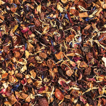 Close up image of red berry leaves