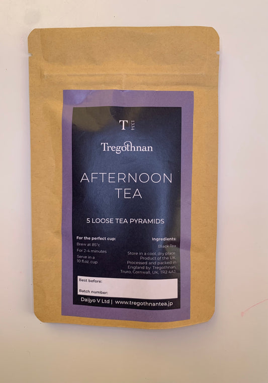 Tregothnan branded pouch for Afternoon Tea 5 pyramid bags